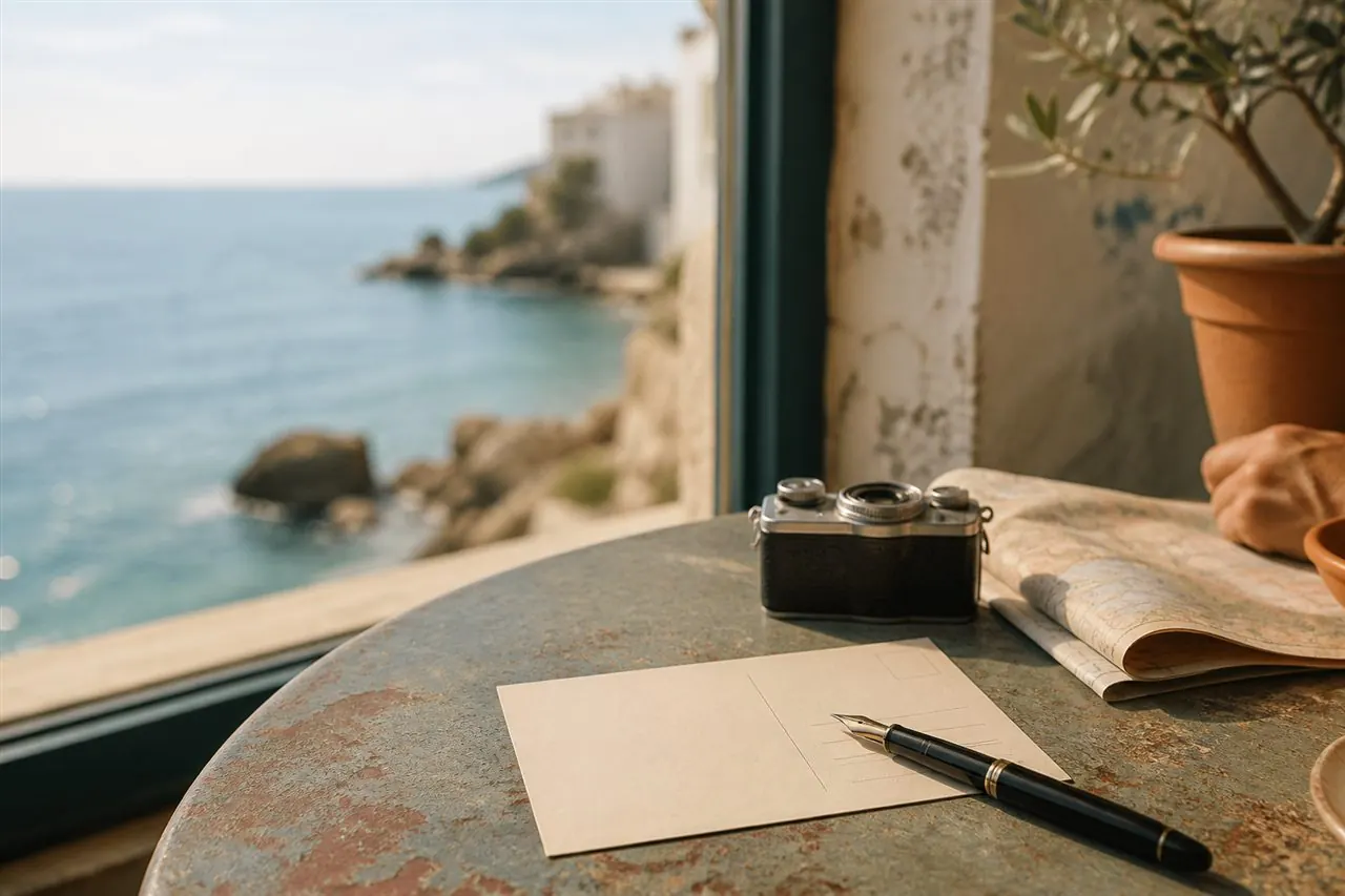 Carnet et correspondance pour partager une idée de voyage